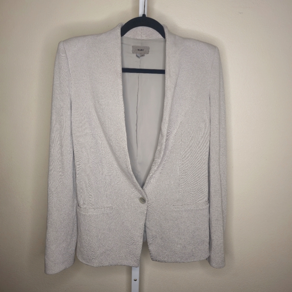 Helmut Lang Women's Size Small Gray Single Button Blazer *Flaw
